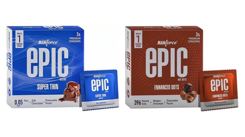 Manforce واقيات ذكريّة  – عبوة اختبار الملمس بنكهة شوكولاتة الحرير والشوكولاتة البلجيكية – إحساس ناعم مقابل منقّط - Image 1